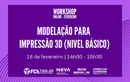 Workshop Online | Modelação para Impressão 3D (Nível básico)